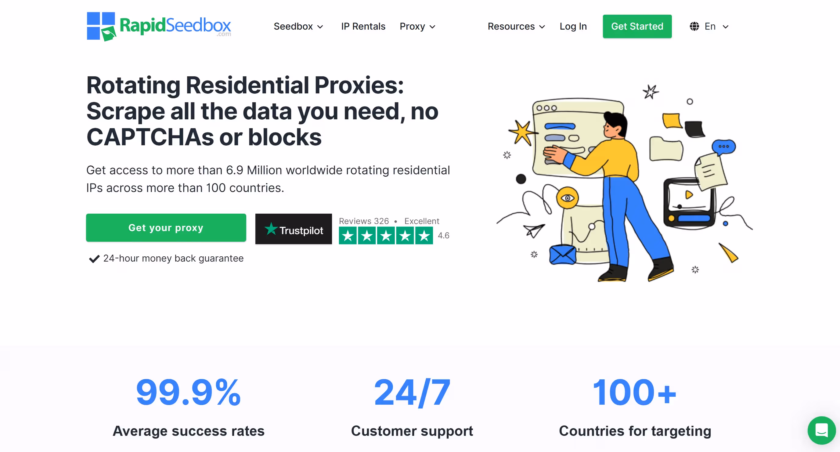 RapidSeedbox Rotating Residential Proxies
