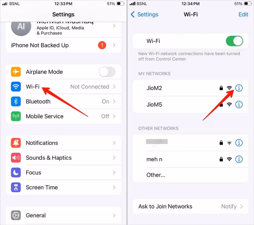 Wi-Fi on iPhone